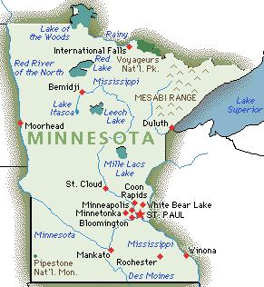 Minnesota (Source: Microsoft Encarta 96 Encyclopedia)