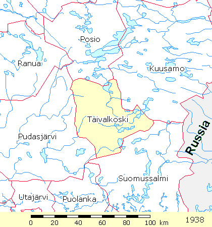 Map of Taivalkoski