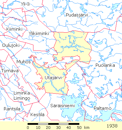 Map of Utajarvi